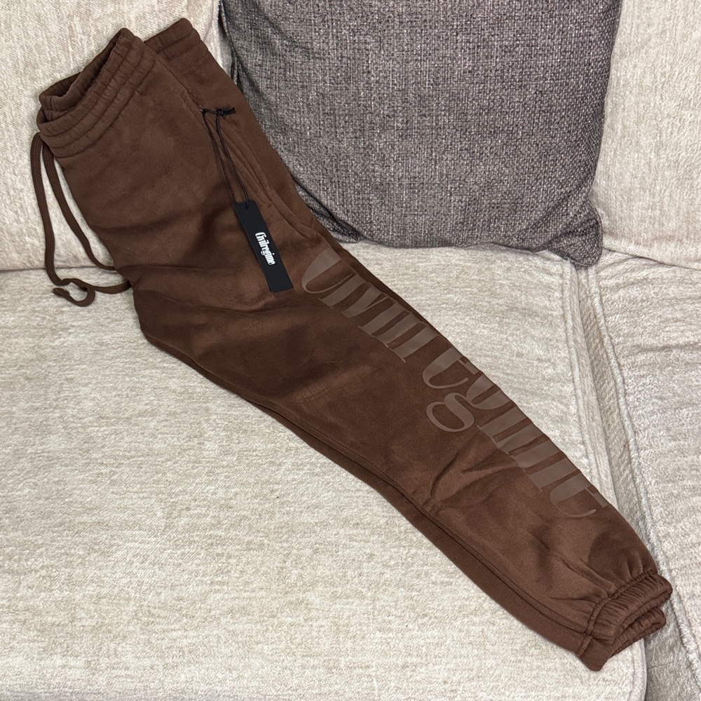 Men’s medium civil regime chocolate brown sweatpants